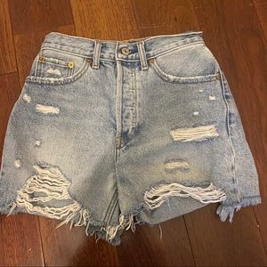 Abercombie & Fitch Ripped High-Rise Shorts